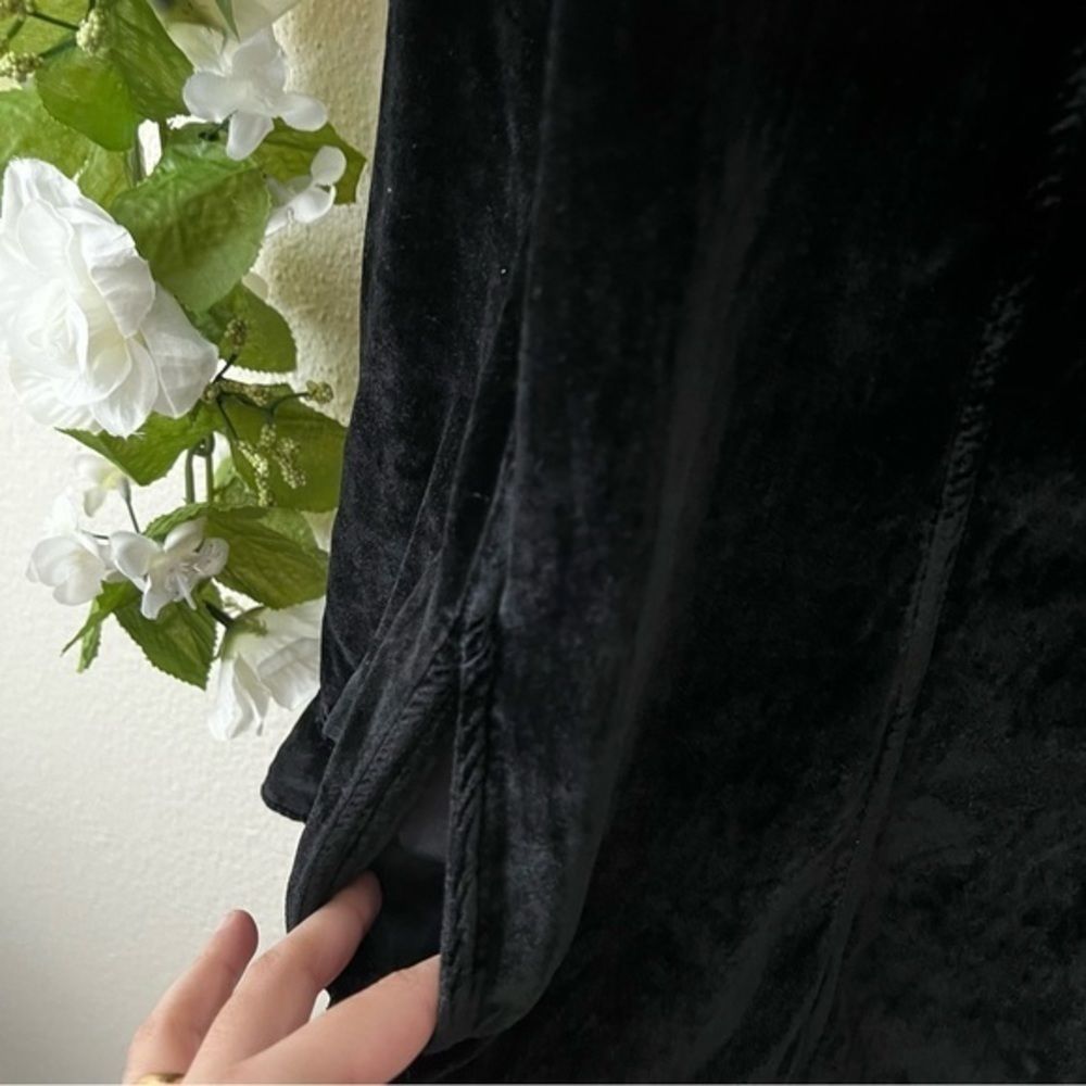RARE Free People x CP Shades Black Silk Blend Velvet She's Got It Tunic Dress - Picture 11 of 13